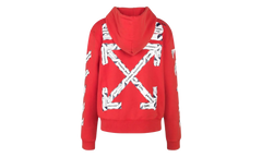 Airport Tape Diag Hoodie "Red" OMBB034G20FLE0172584