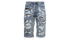 Hell Camo Denim Shorts "Blue" TC25PT2201