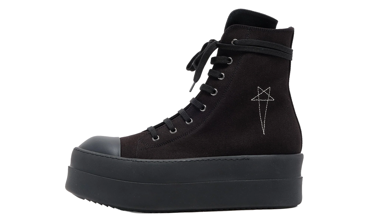 Double Bumper Pentagram Embroidered Sneaker High "Black Black" DU02S2831 9899