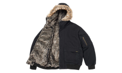 Reversible Faux Fur Hooded Work Jacket "SS26 - Black" SU27011