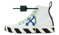 OFF-WHITE Vulcanized Mid Top "White Blue Arrow" 222607M236010