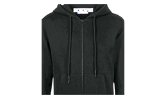 Diag Arrow Knit Zip Hoodie "Black / White" OMHA080C99KNI0011001