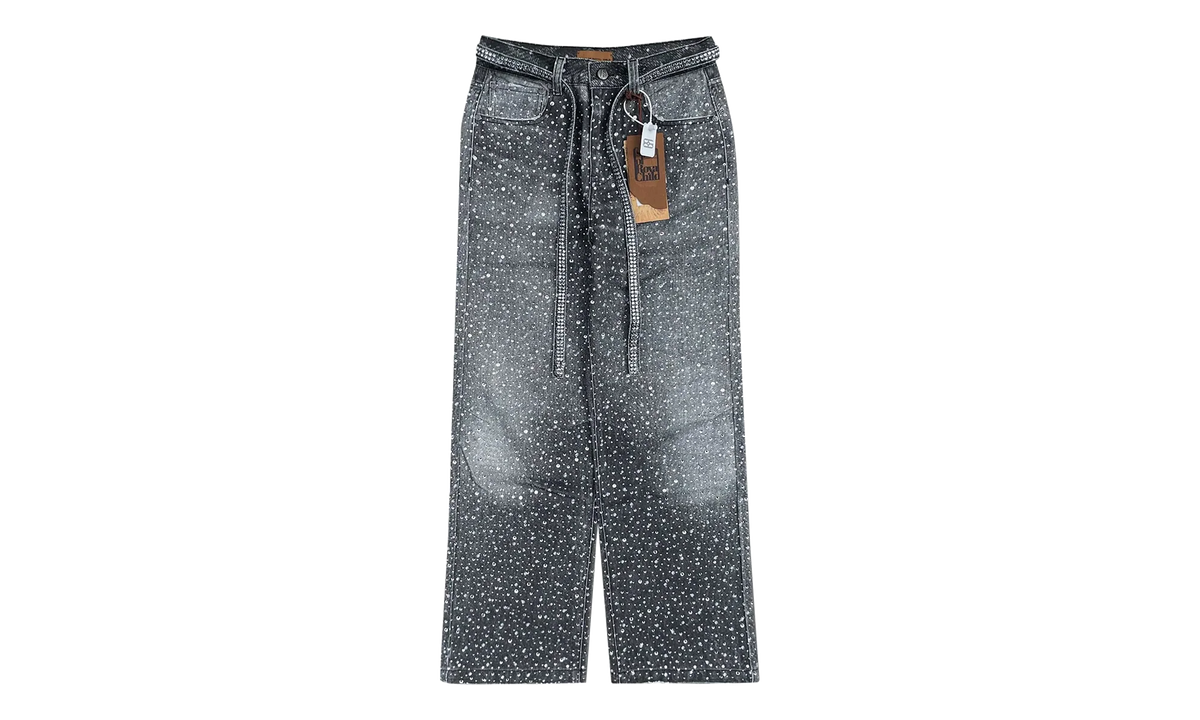 3D Printed Washed Swarovski Diamond Jean "Black" BC24SSPT06 BLAC