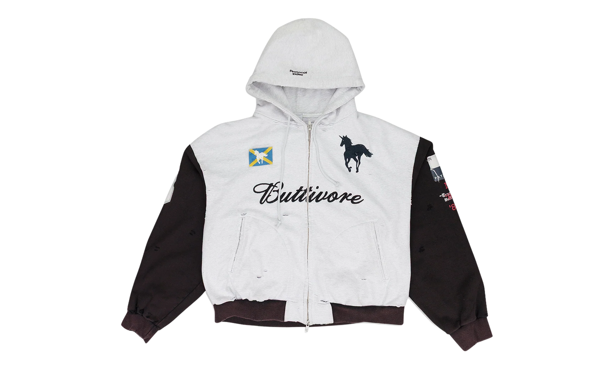 Buttivore Zip Hoodie "White" PI00008