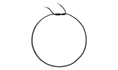 Leather Braids Chain Necklace "Black" CHRM0822