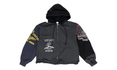 Upside Down Zip Hoodie "Black" PI00004