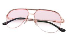 Blanco Half Rim 24KT Two-Tone "Rose / White Gold / Pink Gradient Photochromatic" HRBA2 0008 17A5