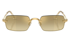 Ray-Ban Rimless "A$AP Rocky - Polished Arista Gold with Brown Mirror Gold Gradient Lens" RB3928 001 7I