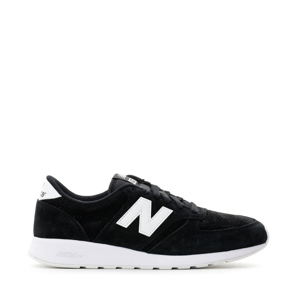 NEW BALANCE LIFESTYLE RE-ENGINEERED REVLITE BLACK WHITE SUEDE MRL420SN ***